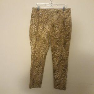 Chico's Women Animal Print Jeans Leopard